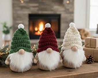 Crochet Gnome Pattern, Rustic Farmhouse Decor (PDF Pattern)