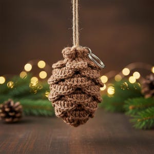 Patrón de piña de ganchillo: decoración navideña DIY (patrón PDF)
