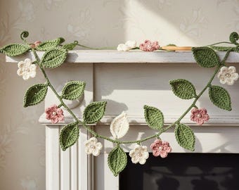 Easy Crochet Leaves Flower Garland Pattern DIY Home Decor