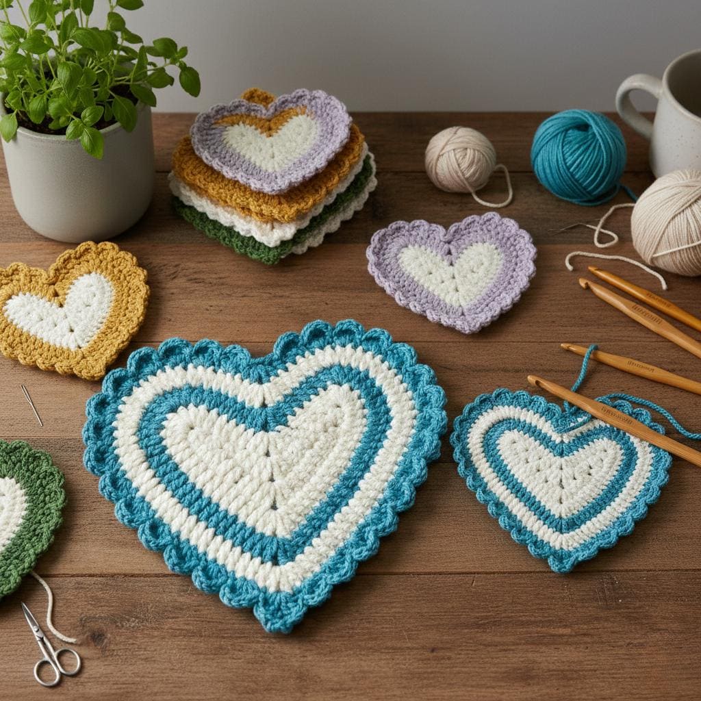 40 Valentine Crochet Patterns to Make for Gifts, Decor, and Cozy Seasonal Touches 31 Crochet Heart Dishcloth