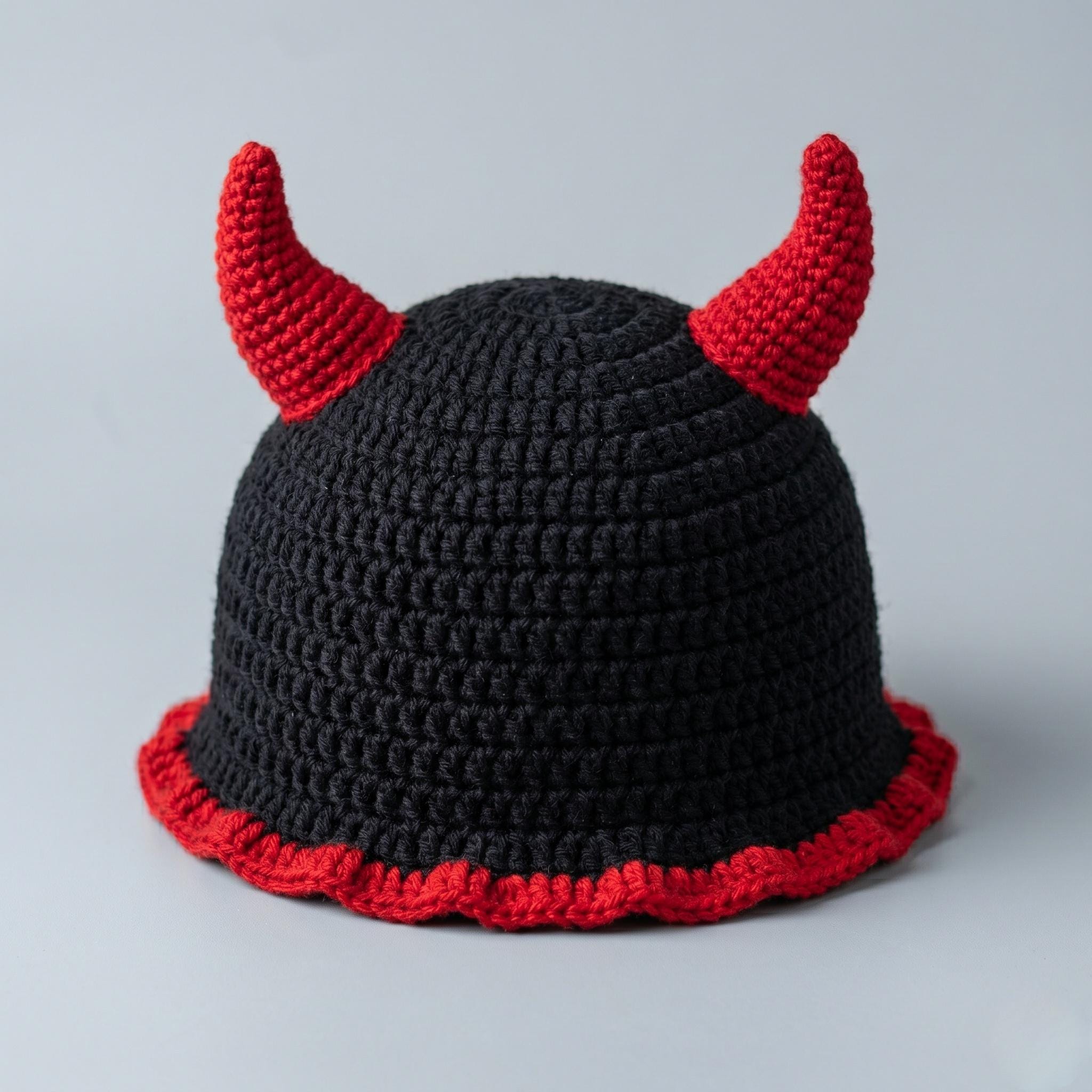 34 Goth Crochet Patterns for Dark, Witchy, and Alternative Makes 10 Devil Horn Crochet Hat Gothic Horned Beanie