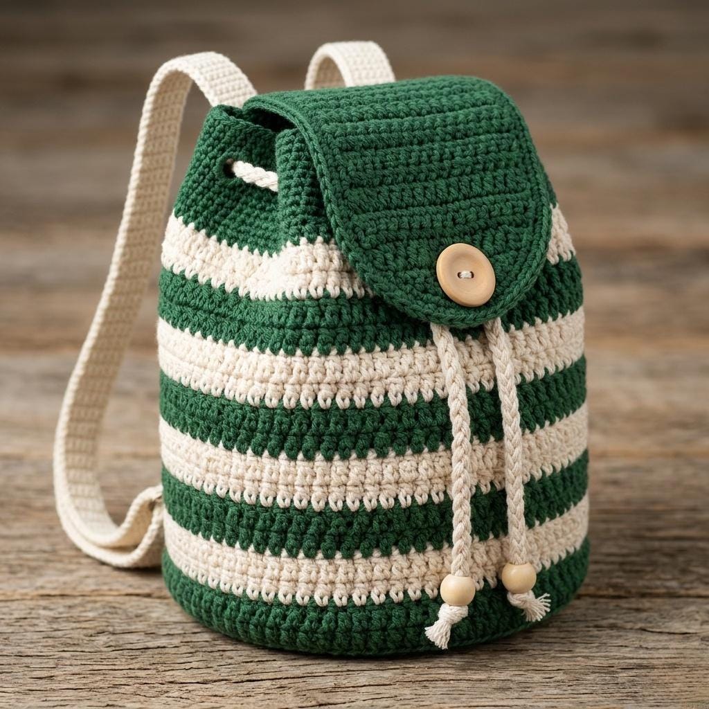 39 Crochet Backpack Patterns with Lambs, Bunnies, and Grannies 17 Textured Crochet Backpack