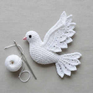 Crochet Dove Applique Pattern – Easy Bird DIY (PDF Pattern)