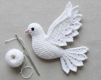Crochet Dove Applique Pattern – Easy Bird DIY (PDF Pattern)
