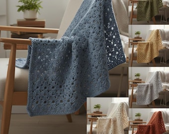 Morning Glory Crochet Shawl Pattern – Easy Beginner-Friendly V-Stitch Cozy Shawl