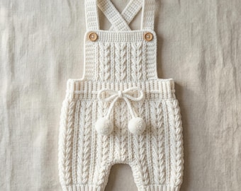 Easy Crochet Baby Romper Pattern PDF | Newborn Overall | Beginner Friendly | 0-12 Months Outfit