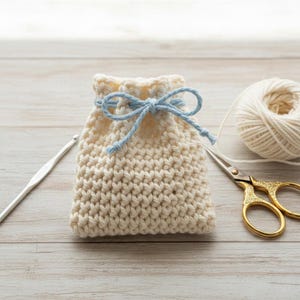 Beginner Crochet Drawstring Pouch Pattern | Easy DIY Project (PDF)