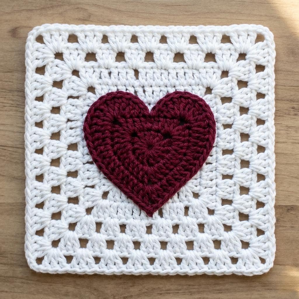 39 Heart Granny Square Crochet Patterns for Blankets, Bags, and Sweet Motifs 15 Heart Granny Square Crochet