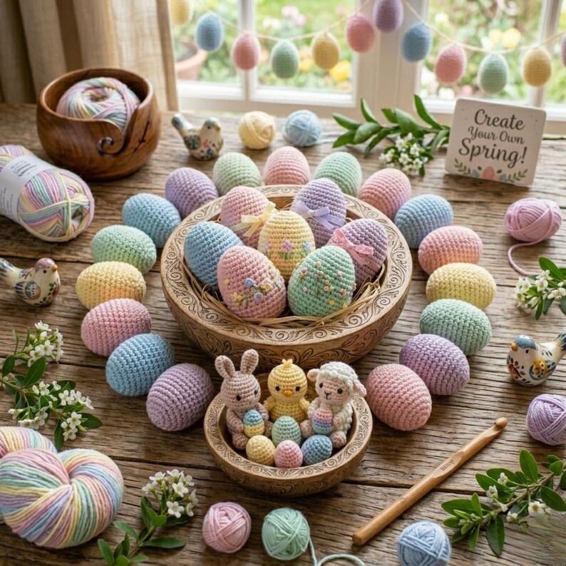 Easy Crochet Easter Egg Pattern – Small Spiral Amigurumi for Beginners ...
