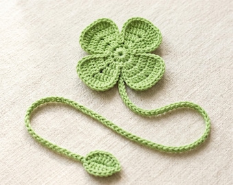 Easy Four Leaf Clover Crochet Bookmark Pattern – Simple & Beginner Friendly