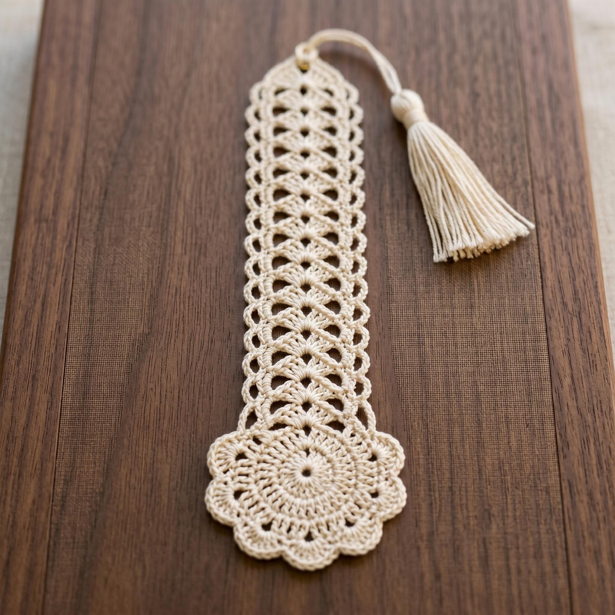 Easy Crochet Shell Bookmark Pattern With Tassel – Vintage & Beginner ...