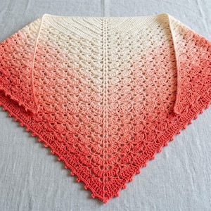 Crochet Lace Shawl Pattern PDF – Easy Beginner Triangle Wrap (Digital Download)