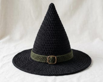 Crochet Witch Hat Pattern PDF | Easy Halloween Wizard Hat for Adults & Beginners