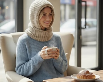 Easy Crochet Hood with Collar Pattern | Cozy One-Piece Hood for Beginners