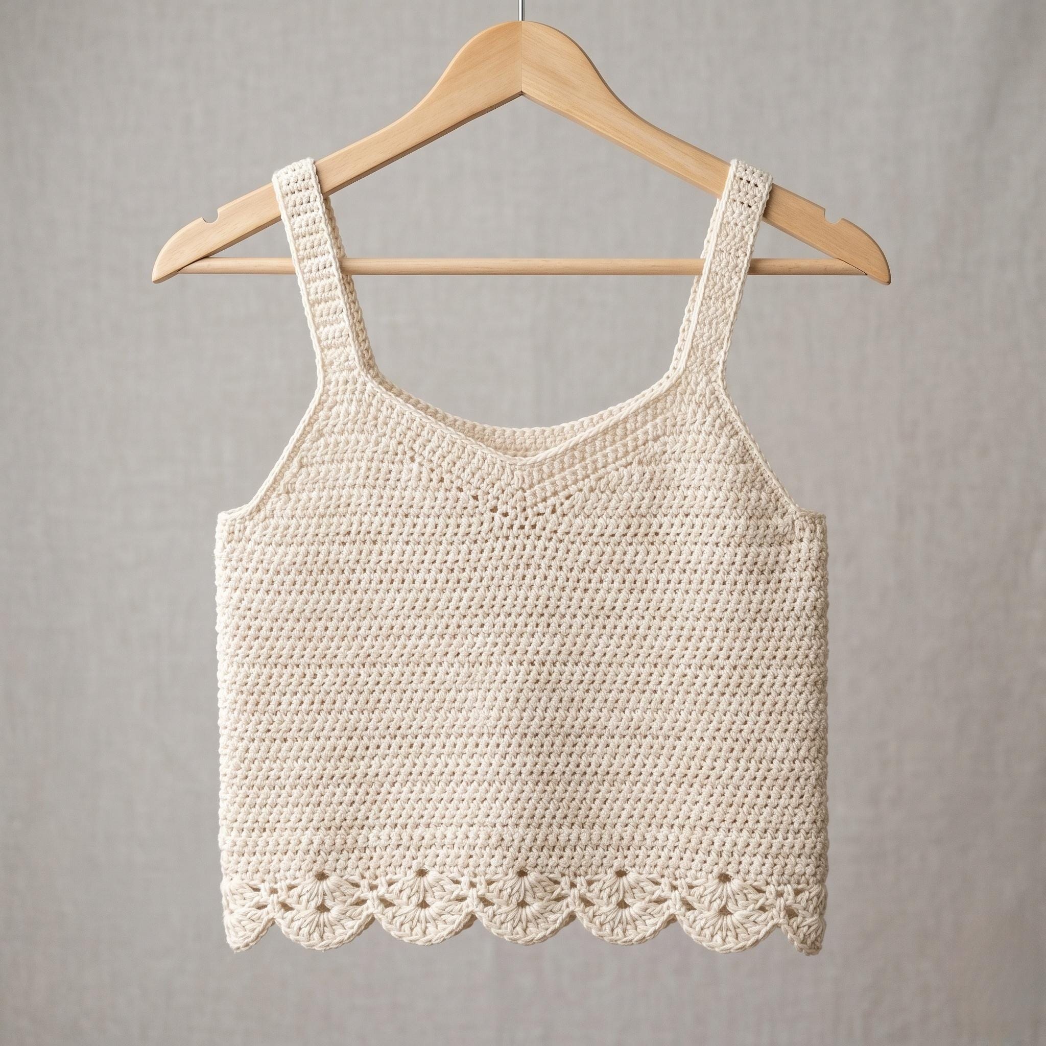 40 Crochet Tank Top Patterns with Halter Tops, Crop Tops, and Lacy Tees 11 Scalloped Crochet Tank Top Pattern Beginner Summer Crop