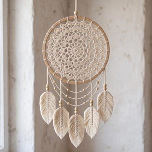 Crochet Dreamcatcher Pattern, Boho Mandala Wall Hanging, Feather Decor (Digital Pattern)