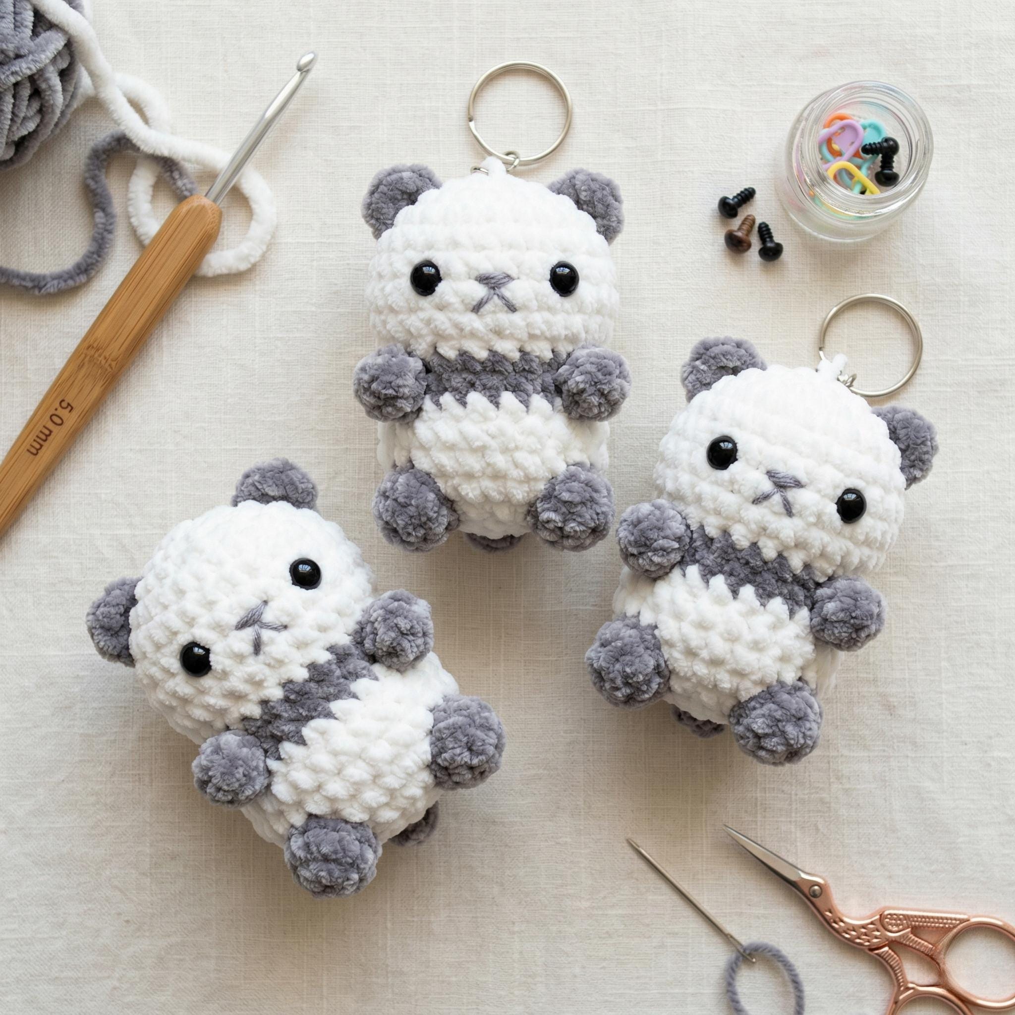 Panda crochet - Etsy 日本