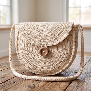Boho Häkelanleitung - Crossbody Bag Pattern | Leichte Anfänger Baumwoll PDF Umhängetasche
