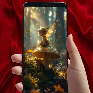 Fairy on Mushroom Animated Live Wallpaper (Android or iPhone)