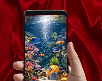 Tropisches Fischbecken Live Wallpaper - 2K animierter Hintergrund (iPhone & Android)