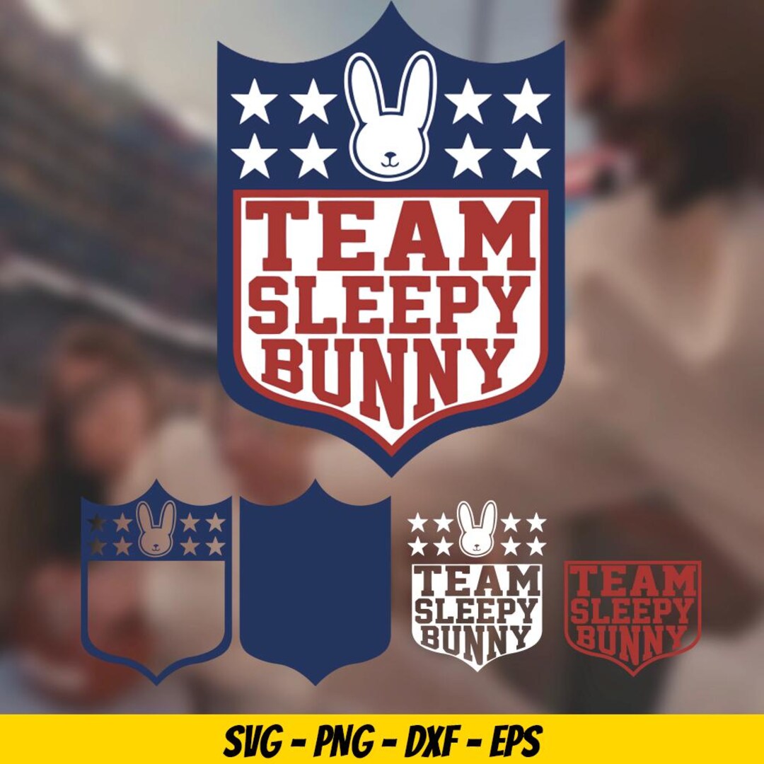 Team Sleepy Bunny Football SVG PNG | Team Benito SVG | Sleepy Bunny ...