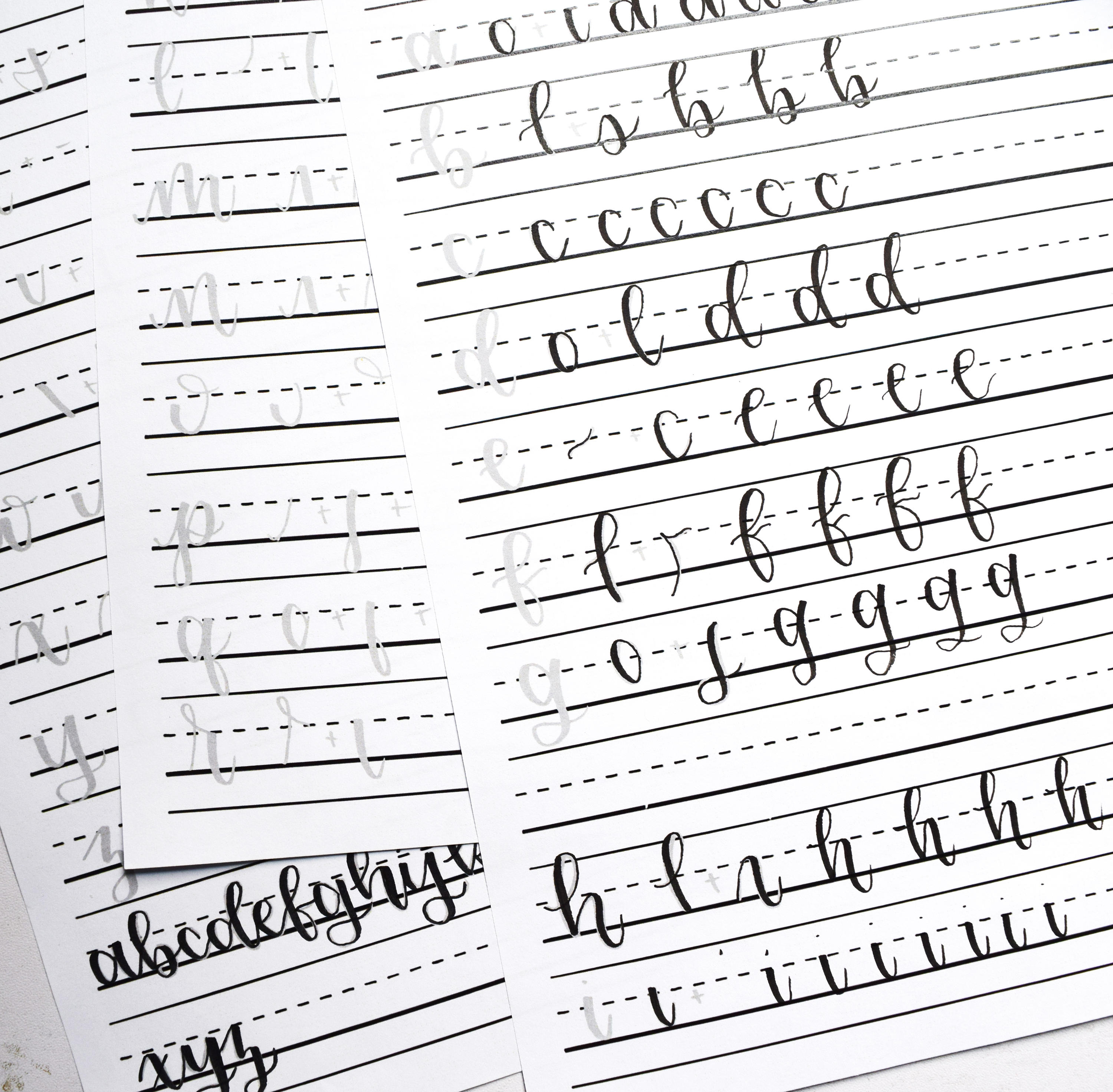 Bounce Calligraphy Practice Sheet Lettering Sheet Learn to Etsy