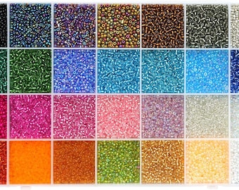 24000PCS Glass Seed Beads Kit 2mm 28 Colors for Bracelet Necklace Earring Jewelry Making