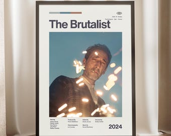 The Brutalist Movie Poster | Brady Corbet Film Art | Adrien Brody Print | Modern Architectural Wall Decor | Cinematic Gift | Minimalist Art