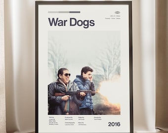 War Dogs Movie Poster - Jonah Hill - Miles Teller - Vintage Movie Art - Midcentury Wall Art - Minimalist Decor - Movie Poster Art