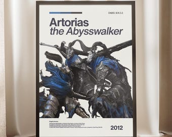 Artorias The Abysswalker Poster | Dark Souls Wall Art | Dark Fantasy Gaming Print | Knight Artorias Decor | Gamer Boyfriend Gift