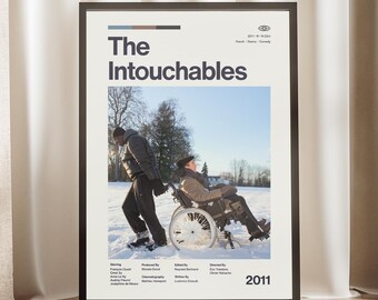 The Intouchables Movie Poster | Omar Sy Wall Art | French Cinema Print | Inspirational Friendship Decor | Modern Drama Gift | Cinephile Art