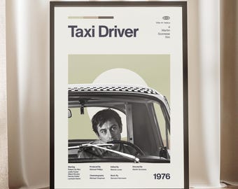 Taxi Driver Poster | Robert De Niro Wall Art | Martin Scorsese Print | Travis Bickle Decor | 70s Cinema Gift | Classic New York Film Art