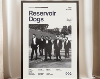 Reservoir Dogs Poster | Quentin Tarantino Wall Art | 90s Crime Film Print | Cult Classic Decor | Harvey Keitel Gift | Minimalist Cinema Art