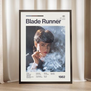 Blade Runner Movie Poster - Harrison Ford Poster - Ridley Scott Movie - Sci-Fi Print - Vintage Movie Film Art - Midcentury Wall Art