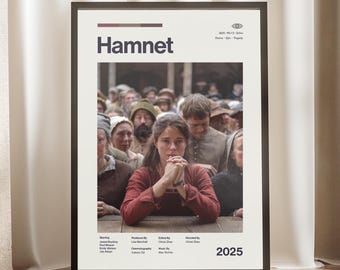 Hamnet 2025 Movie Poster | Chloe Zhao Film Art | Modern Film Decor | Historical Drama Wall Decor | Shakespearean Gift | Cinephile Gift