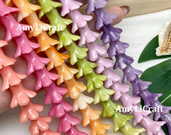 12×14mm/16×18mm Colorful Hawaiian Pakalana Flower Beads,WATERPROOF&Resin Coral Pakalana Flower,Hawaiian Lei,Purse/CarLei Making,Lei Supplies