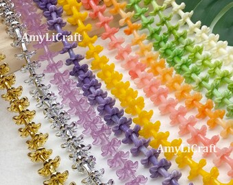 13×15mmSmall Hawaiian Puakenikeni Flower Beads,Non-Fading Hawaiian Flower,Waterproof Resin Coral,Jewelry Making,CarLei,Earrings,Necklace DIY