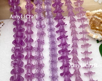 Transparent Purple Pakalana Puakenikeni Plumeria Crown Flower Beads,Non-Fading Hawaiian Flower,Waterproof Resin,Jewelry Making,Purse Car Lei