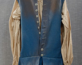 Captain Jack Sparrow Pirate Shirt for Costume. Caribbean. Made from Linen.