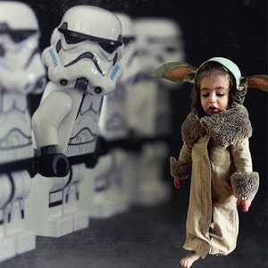 Dog Puppy Clothes Robe Inspired by Yoda Fan Made & Hand Made Costume Clothes High Quality Baby Style image 5