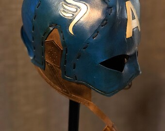 Captain America Mask Full Leather Build