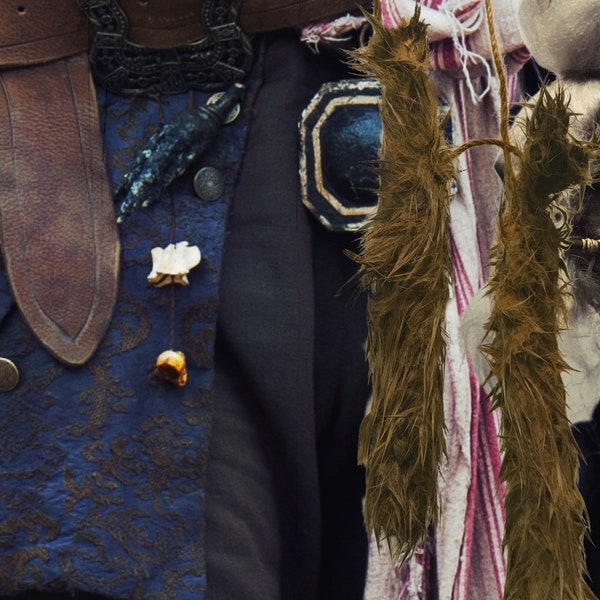 Jack Sparrow 2 Fur Tails for Hand Made Costume