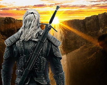 The Witcher | Geralt von Riva | Henry Cavill | Kostüm | Handgefertigtes echtes Leder