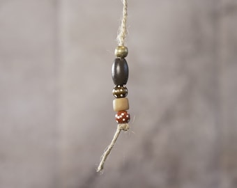 Authentic Captain Jack Sparrow African Trade Beads Strand for Wig Hand Made Costume Pirates Caribbean