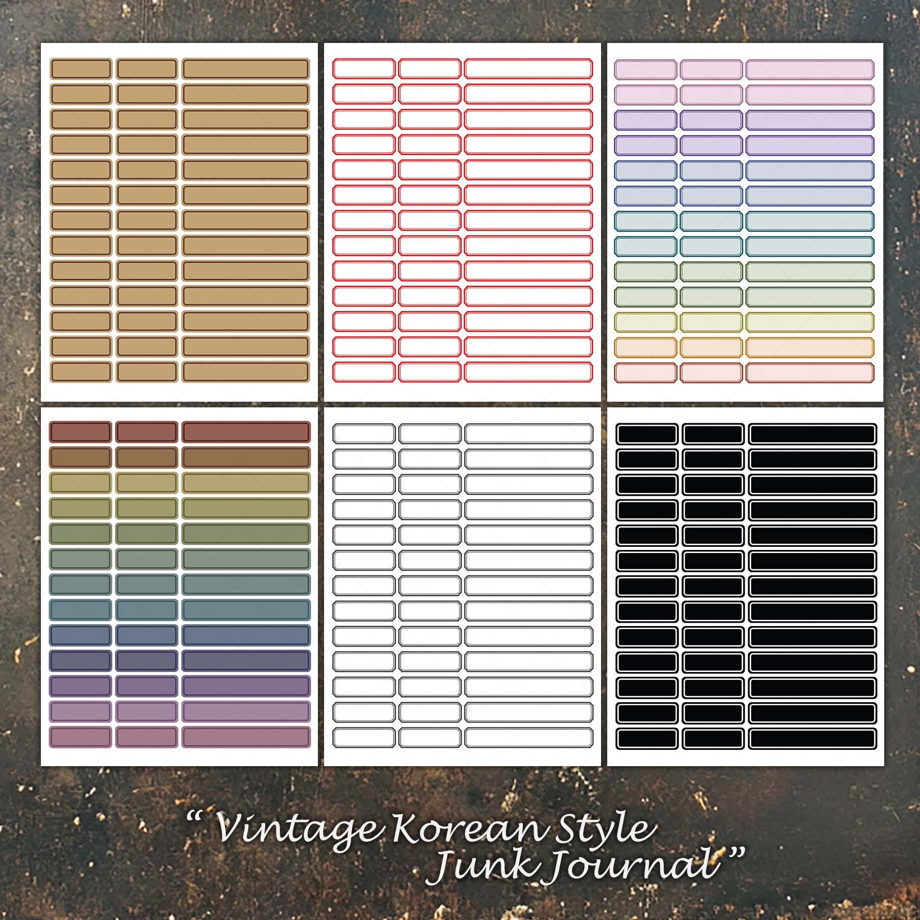 Word Stickers Printable Color Labels Planner Stickers Journal Text ...