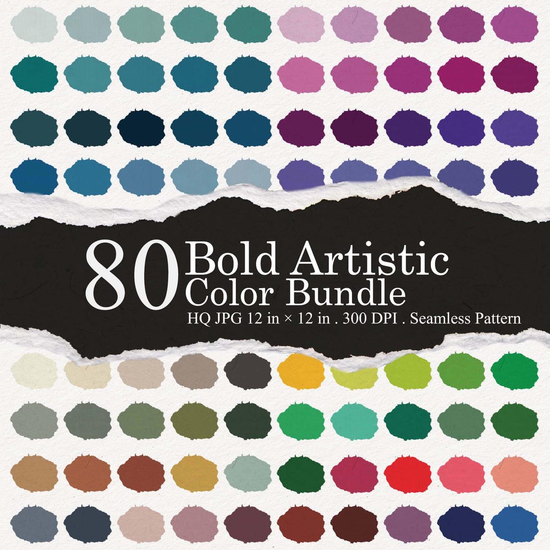 Bold Artistic Color Bundle for Art Prints Collage Posters Purple Red ...