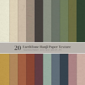 Digitales Papierpaket in Erdtönen: Neutrale Hanji-Papierstruktur, nahtloser, einfarbiger Hintergrund für Scrapbooks und Junk Journals