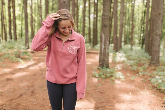 comfort color quarter zip