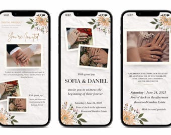 Elegant Animated Wedding Invitation Video | Floral Digital Invite | Personalized Save the Date | WhatsApp Invitation