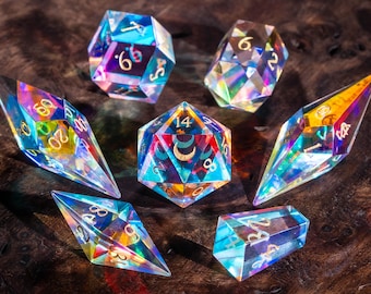 Zestaw szklanych kostek Crystal Prism Rainbow